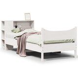 Maison Chic Postelja za odrasle - Posteljni Okvir brez vzmetnice bel 75x190 cm trdna borovina, (22082556) | Shoptok.si