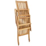PREKLOPNA palubna stolica Prirodna Čvrsto teak drvo | shoptok.hr