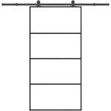 Klizna vrata s priborom 102,5x205 cm od stakla ESG i aluminija | shoptok.hr