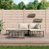 The Living Store Vrtna sedežna garnitura 5-delna z blazinami antracit poli ratan - Vrtna Sedežna Garnitura, (21474601) | Shoptok.si