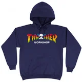 Thrasher Puloverji Sweat x aws spectrum hood Modra