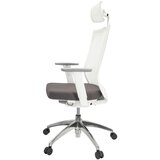 MID.YOU Pisarniški Stol Aspen White Pro, Bela, Siva | Shoptok.si