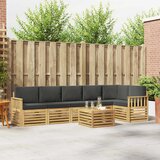 Set vanjskih sofa 7 kom. Bijela i antracit Poliester 59 x 59 x 37 cm | shoptok.hr