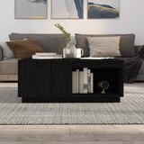  Stolić za kavu crni 100 x 101 x 40,5 cm od masivne borovine | Eponuda.com
