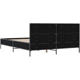  Okvir za krevet crni 150x200 cm konstruirano drvo i metal | Eponuda.ba