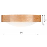  Brilagi-LED RGBW prigušiva stropna svetiljka CARVALHO SLIM 1xE27/15W/230V Wi-Fi hrast, prečnik 27 cm | Eponuda.com