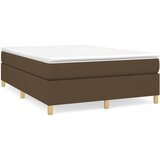 vidaXL Box spring postelja z vzmetnico temno rjava 140x200 cm blago, (20725162) | Shoptok.si