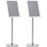  Stalci za plakate 2 pcs Srebrno 32.7 x 24 x 108 cm Aluminij | shoptok.hr