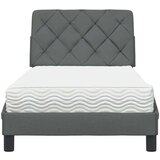 vidaXL Krevet s madracem tamnosivi 90 x 190 cm od tkanine | shoptok.hr