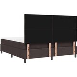 vidaXL Box Spring postelja z vzmetnico temno rjava Super King Tkanina, (22081200) | Shoptok.si