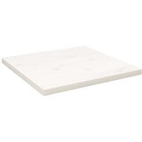  Ploča za stol bijela 50x50x2,5 cm masivna borovina četvrtasta | shoptok.hr