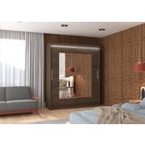 ADRK Spavaa ormar ROSETTE s ogledalom i LED rasvjetom, 180 cm - OKOLADA | shoptok.hr