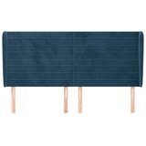  Uzglavlje s ušima tamnoplavo 203x23x118/128 cm baršunasto | shoptok.hr
