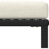  3-dijelni vrtni set sofa od poliratana s jastucima crni | shoptok.hr