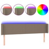vidaXL LED posteljno vzglavje taupe 203x16x78/88 cm blago | Shoptok.si