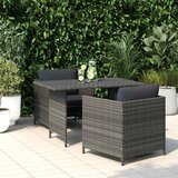  Vrtni blagovaonski stol sivi 110 x 70 x 65 cm od poliratana | shoptok.hr