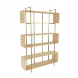 Hanah home Bruti Hrast Zlatna Knjižna Polica 120x180x29.6cm, Bež | Eponuda.ba
