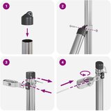  Stebri za ograjo 26 kosov Ø32 mm 170 cm Cinkano jeklo | Shoptok.si