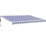  Automatska tenda na uvlačenje plavo-bijela 4 5 x 3 m | shoptok.hr