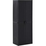 vidaXL Vrtna omara črna 65x45x172 cm PP | Shoptok.si