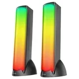 Zvučnici 2.0 gaming MD-183 2.0 3W*2 Bluetooth Black RGB illuminated USB 3.5mm USB 5V 5V speaker speaker, 40234