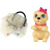  Lutka za igru Emily s smeđom kosom i psom s roza mašnom - 30 cm | Shoptok.si