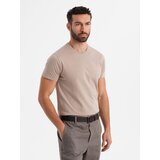 Ombre Classic BASIC men's cotton T-shirt - sand | Shoptok.si