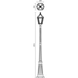  Redo 9662 - Spoljašnja lampa ESSEN 1xE27/70W/230V 221,5 cm IP44 smeđa/patina | Eponuda.com