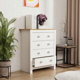 MID.YOU KOMODA, bela, medeni hrast | Shoptok.si