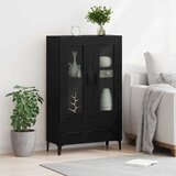  Highboard Crni hrast 70 x 31 x 115 cm Obrađeno drvo i čelik | Eponuda.com