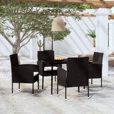  5-dijelni vrtni blagovaonski set crni | shoptok.hr