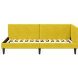  Kutni okvir kreveta s uzglavljem Žuta 80 cm x 200 cm Baršun | shoptok.hr