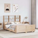 vidaXL Krevet s regalom za knjige bez madraca 140x190 cm masivno drvo | shoptok.hr