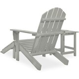 Stolica Adirondack s otomanom i stolićem od jelovine siva | shoptok.hr