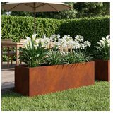 vidaXL Vrtna saksija Rđa 100 x 30 x 30 cm Otporni čelik - Otporni čelik 100 x 30 x 30 cm 1 | shoptok.hr