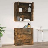  Zidni ormarić dimljenog hrasta 80x33x80 cm konstruirano drvo | shoptok.hr
