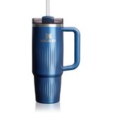 Stanley Quencher H2.O FlowState™ Fluted Tumbler tumbler od nehrđajućeg čelika sa slamkom srednji Glacial Blue Shine 890 ml | shoptok.hr