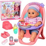  Lutka beba piški, brblja, plače, govori 12 zvukova, pribor, stolica | shoptok.hr