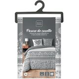 Douceur d intérieur Bela/siva bombažna posteljnina za zakonsko posteljo 200x200 cm Annie – | Shoptok.si