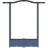  Povišeni krevet s mrežom i krovom Sivi 124 x 40 x 125 cm PP | shoptok.hr