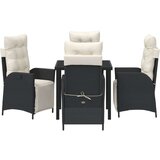 vidaXL Set od 5 komada vrtnih stolica crni poli ratan | shoptok.hr