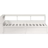  Krevet s regalom za knjige bez madraca bijeli 90x190cm borovina | shoptok.hr