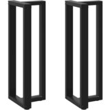vidaXL noge barske mize t-oblike 2 kosa črna 50x35x(110-111) cm jeklo | Shoptok.si