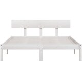  Okvir za krevet masivno drvo bijeli 120x190 cm mali bračni | shoptok.hr