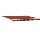  Skrovita tenda S LED lampica Narančasta i smeđa 400 × 350 cm | shoptok.hr