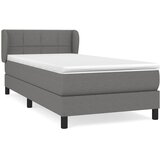  Krevet s oprugama i madracem tamnosivi 90 x 190 cm od tkanine | shoptok.hr
