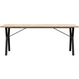  Blagovaonski stol Y-oblika 200x100x75,5cm od borovine i čelik | shoptok.hr