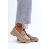 S. BARSKI Suede Women's Moccasins S.Barski HX52-222 Beige | ePonuda.com