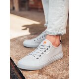 Ombre Men's short sneakers monocolor - gray | Shoptok.si