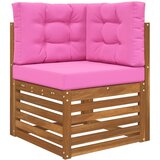  Jastuk za vanjsku sofU 3 pcs Ružičasta Poliester - Ružičasta 60 x 60 cm 1x sjedalo +1x naslon +1x bočna strana (3D s bartagom) | shoptok.hr